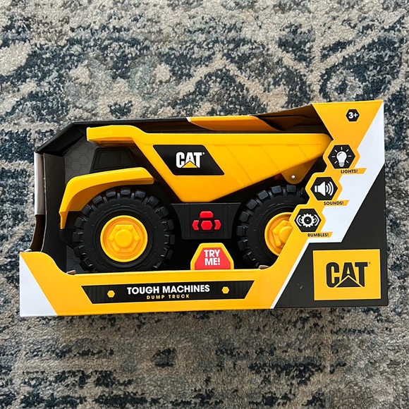 Cat Construction Tough Machines Toy Dump Truck with Lights & Sounds, Yellow - Picture 7 of 7